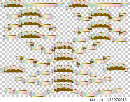 Ribbon, 21 rainbow, wave edge 2 128070618