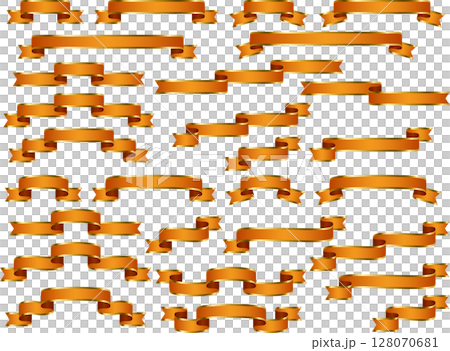 リボン、9オレンジ、滑縁2 リボン、9オレンジ、滑縁2 128070681