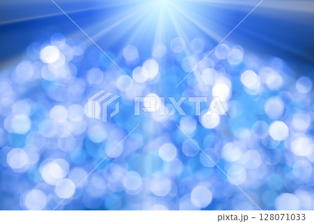 青い水玉ボケBG 青い水玉ボケBG 128071033