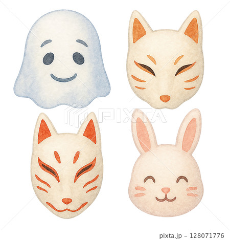 夏祭りのお面セット 128071776