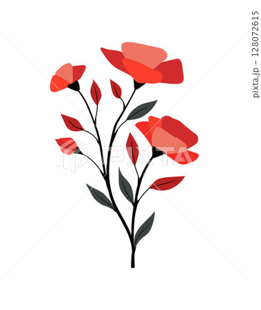 Hand Drawn Spring and Summer Flowers Decorations Hand Drawn Spring and Summer Flowers Decorations 128072615