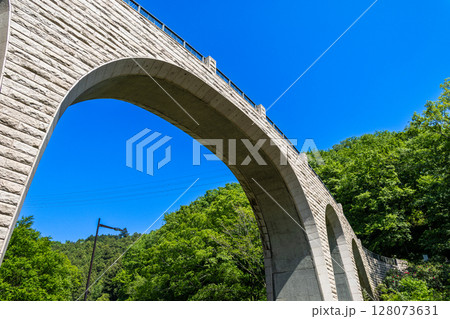 《七沢森林公園》青空に映える森のかけはし（神奈川県厚木市） 128073631