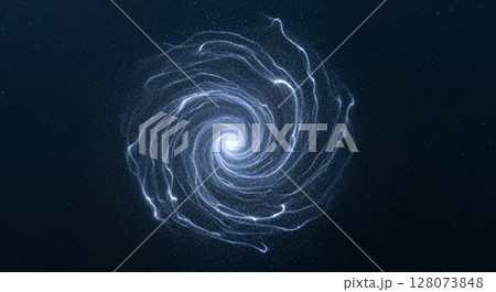 神秘的なエネルギーが集中する抽象的なブラックホール	 128073848