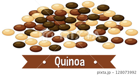 Colorful Quinoa Grains Vector Illustration 128073992