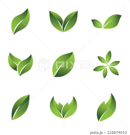 Green Leaf Logo Grapich Images Green Leaf Logo Grapich Images 128074033