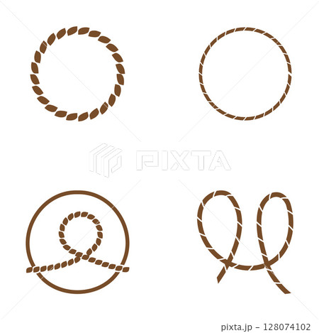 Rope Design Drawing Logo Illustration 128074102