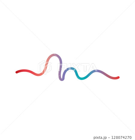 Audio technology, music sound waves vector icon illustration 128074270