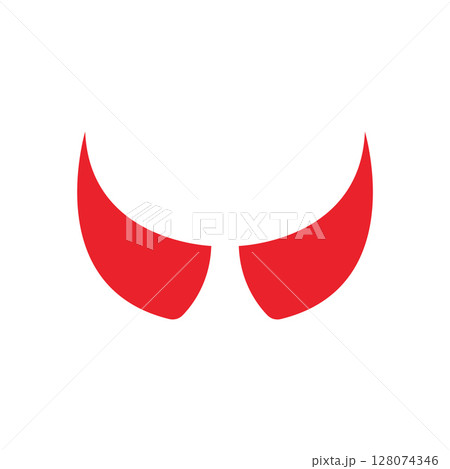 Devil horn Vector icon design illustration Template Devil horn Vector icon design illustration Template 128074346