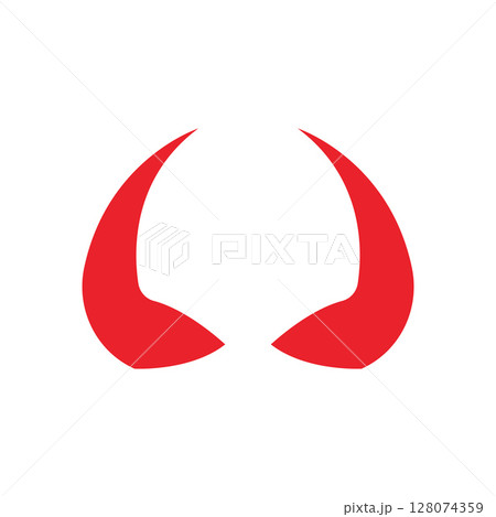Devil horn Vector icon design illustration Template Devil horn Vector icon design illustration Template 128074359