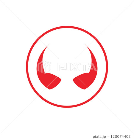 Devil horn Vector icon design illustration Template Devil horn Vector icon design illustration Template 128074402