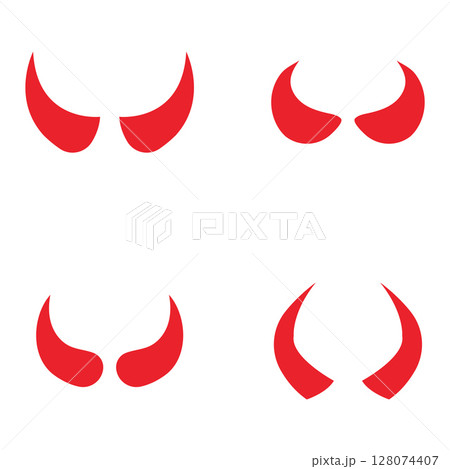 Devil horn Vector icon design illustration Template Devil horn Vector icon design illustration Template 128074407