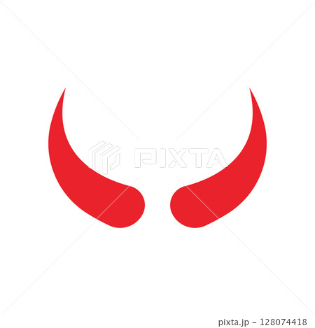 Devil horn Vector icon design illustration Template Devil horn Vector icon design illustration Template 128074418