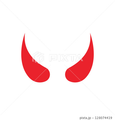 Devil horn Vector icon design illustration Template Devil horn Vector icon design illustration Template 128074419