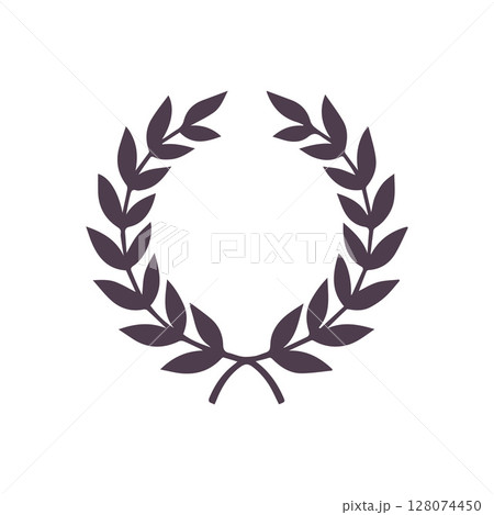Laurel wreath silhouette vector design Laurel wreath silhouette vector design 128074450