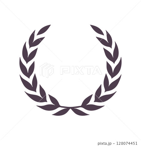 Laurel wreath silhouette vector design Laurel wreath silhouette vector design 128074451