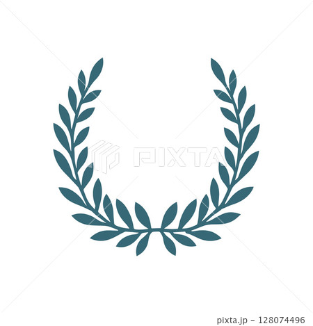 Laurel wreath silhouette vector design Laurel wreath silhouette vector design 128074496