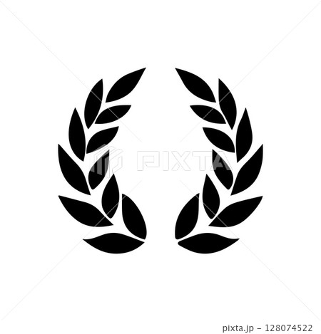Laurel wreath silhouette vector design Laurel wreath silhouette vector design 128074522