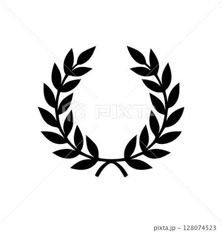 Laurel wreath silhouette vector design Laurel wreath silhouette vector design 128074523
