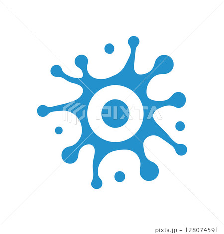 Neuron logo or nerve cell logo with concept vector illustration template. 128074591