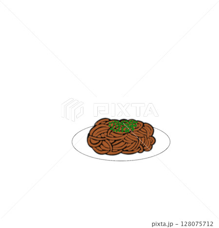 焼きそば　ヤキソバ　食べ物　 128075712