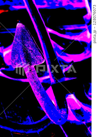 Old historical ship anchor. old rusty anchor. Changed color scheme. Bright colors. 128076073