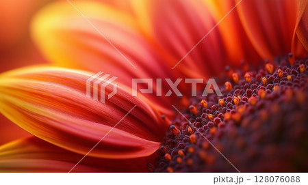 closeup detail sunflower blossoming nature plant with blurred background closeup detail sunflower blossoming nature plant with blurred background 128076088