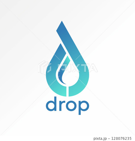 Logo design graphic concept creative premium vector stock image top sell initial IJ font line water drop ribbon art pure drink service aqua app tech 128076235