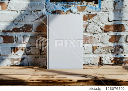 blank white book cover for mockup . Generative AI 128076592
