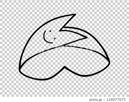 Simple cut apple rabbit illustration material Simple cut apple rabbit illustration material 128077075