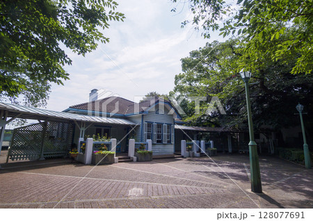 緑に囲まれた建物 緑に囲まれた建物 128077691