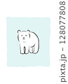 シロクマのシンプルイラスト 128077808