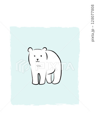 シロクマのシンプルイラスト 128077808