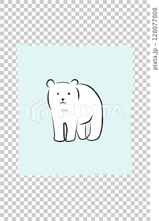 シロクマのシンプルイラスト 128077808