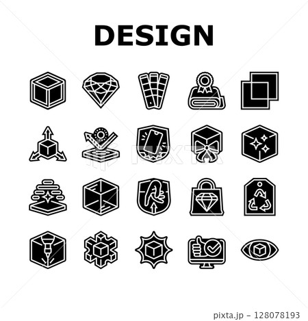 design aesthetics product icons set vector 128078193