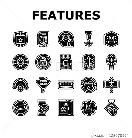 additional features product icons set vector additional features product icons set vector 128078194