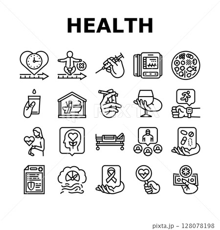 health indicators icons set vector health indicators icons set vector 128078198