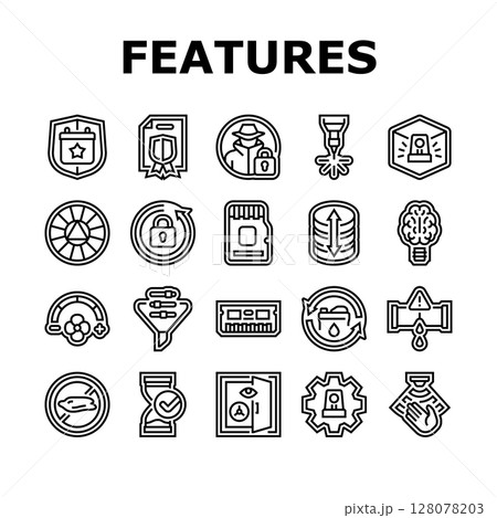 additional features product icons set vector 128078203