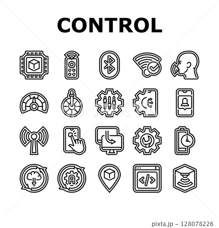 modern technology control product icons set vector 128078226