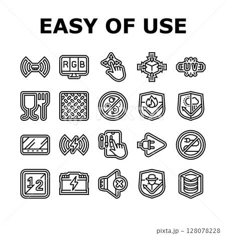 ease of use convenience product icons set vector ease of use convenience product icons set vector 128078228