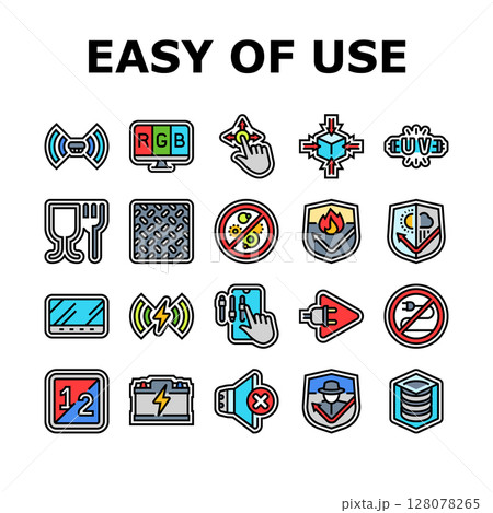 ease of use convenience product icons set vector 128078265