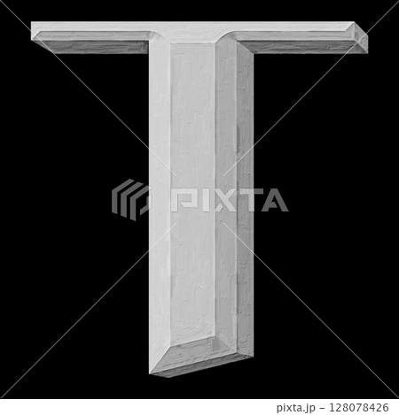 Decorative old-time letter on black background. 128078426