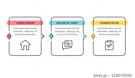 Process Infographic with Three Steps 128078509