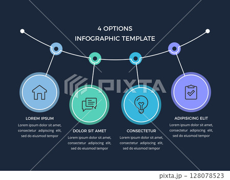 Infographic Template with 4 Options 128078523