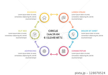 Circular Process Infographic Template Circular Process Infographic Template 128078524