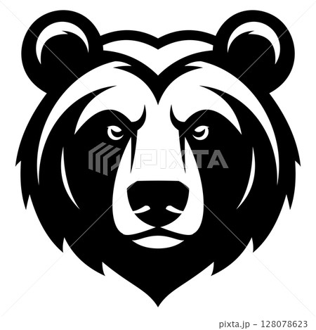Vector bear head. Brand mascot. Company identity icon. Logo template. 128078623