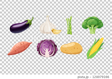 野菜のイラスト(png) 128079166