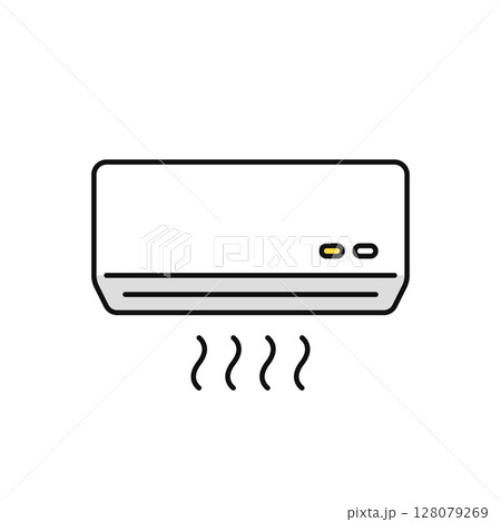 エアコンのシンプルなベクターアイコンイラスト 128079269