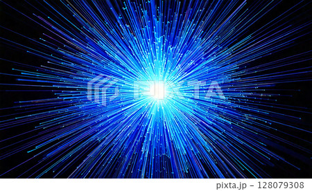 テクノロジー　青　生成AI　背景　 128079308