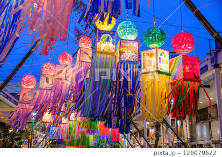 湘南ひらつか七夕まつり　ライトアップ風景 128079622