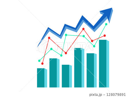 Stock market illustration on isolated background 128079891